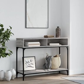 Tavolino Consolle Grigio Sonoma 100x30,5x75cm Legno Multistrato /