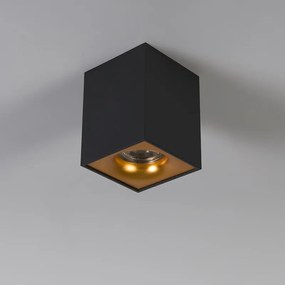 Faretto moderno nero con oro - Quba Delux