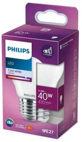 Lampadina LED Philips Bianco F 40 W 4,3 W E27 470 lm 4,5 x 7,8 cm (4000 K)