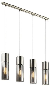 GLOBO 21000-4HN - Lampadario a sospensione con filo ANNIKA 4xE27/25W/230V cromo
