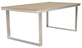 Tavolo da pranzo per giardino Menorca NATERIAL in alluminio con piano in polywood marrone per 6 persone 100x180cm