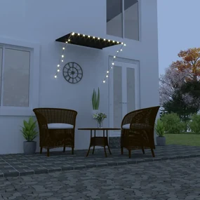 Tenda Da Sole Retrattile Con Led 150x150 Cm Antracite /