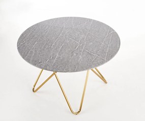 Tavolo effetto marmo grigio Bonello - d120xh76 cm