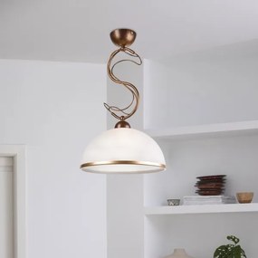 Lampadario a stelo COBRA 1xE27/60W/230V diam. 30 cm bronzo/patina