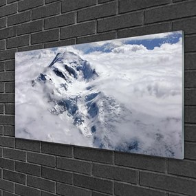 Quadro vetro Paesaggio di nebbia di montagna 100x50 cm