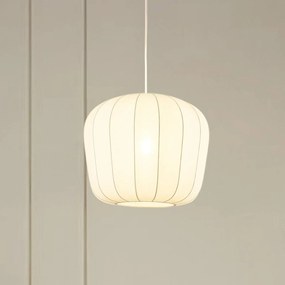 Lampada a sospensione Helin Lindby, dimmerabile, Bianco / Opale, Soggiorno / Sala da pranzo, Tessuto / Stoffa / Seta, Moderno, Lampada a sospensione