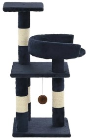 Albero per gatti con tiragraffi in sisal 65 cm blu