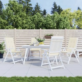 Cuscini Per Sedie 4 Pz Crema 120x50x3 Cm İn Tessuto /
