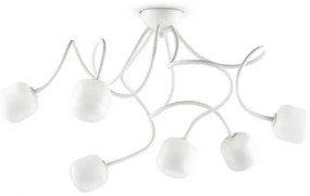 Lampada da soffitto octopus pl6 bianco