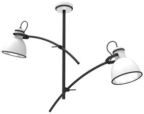 Lampadario a stelo ZUMBA 2xE27/60W/230V bianco/nero
