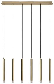 Rabalux 72363 - Lampadario a sospensione con filo RAMIRA 6xG9/5W/230V oro