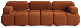Divano componibile arancione con rivestimento in velluto 285 cm Lokua – Makamii