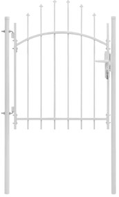 Cancello da Giardino in Acciaio 1x1,75 m Bianco