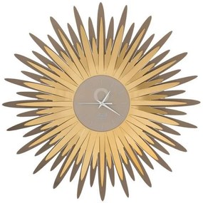 Orologio da parete a forma di ampia raggiera sting bronzo e oro tra...