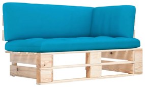 Divano angolare da giardino su pallet legno di pino impregnato