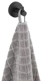 WENKO 24232100-Gancio BOSIO BLACK 5,5x5,5 cm in acciaio inossidabile/argento