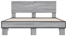Giroletto grigio sonoma 135x190 cm in legno multistrato metallo