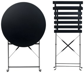 Set da balcone acciaio nero FIORI Beliani