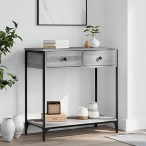 Tavolino Consolle Grigio Sonoma 75x34,5x75cm Legno Multistrato /