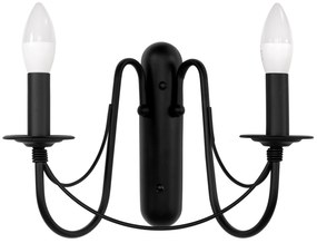 Lampada da parete rustica classica nera APP646-2W