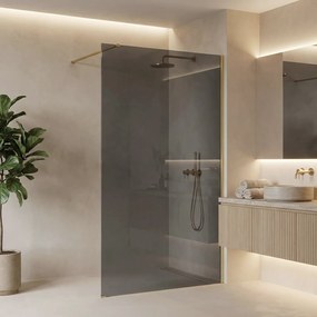 Parete doccia Rea Flexi Grey / Brush Gold 120