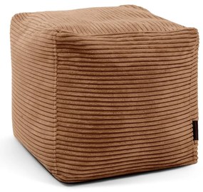 Puof a sacco marrone con rivestimento in velluto a coste Up! MooG – SLOWDOWN