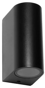 Applique da Esterno Bidirezione IP65 GU10 Stondata - Nera