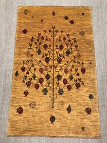 Loribaft Tappeto 130x80 Giallo (Iran) Annodato A Mano
