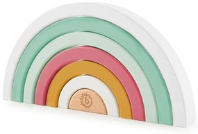 Bieco - Arcobaleno impilabile in legno - berry