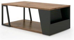 Tavolino con piano in legno di noce 100x55 cm Albi - TemaHome