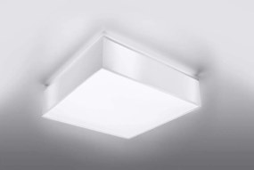 Plafoniera Quadrata da Soffitto in PVC 2xE27 HORUS 35 White da interno