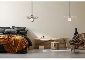 Lampadario a sospensione con filo FALCO 1xE27/60W/230V diametro 30 cm beige