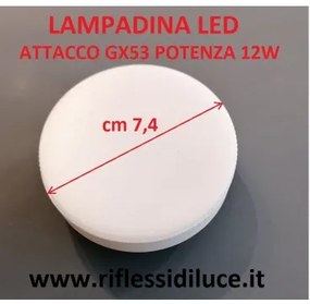 Lampadina led attacco GX53 potenza 12W tonalità della luce bianco caldo