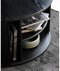 Tavolino rotondo nero ø 85 cm Siena - Unique Furniture