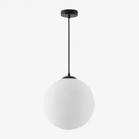 Lampada Da Soffitto A Sfera In Vetro Uvol Nero & Ø30 Cm - Sklum