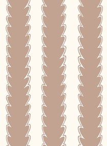 Josephine Munsey Tapete Scallop Stripe - Ham Pink/ Hilles White