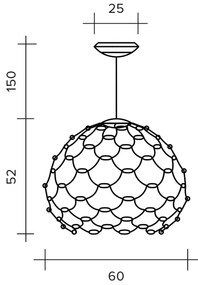LAMOI Sospensione Media Gold 3000K Dimmer Sforzin