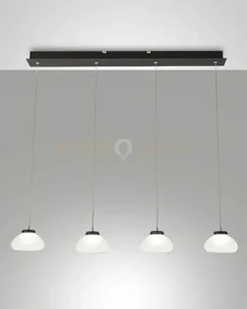Arabella sospensione bianca 4 luci rettangolare a led 3000k - 32w -...