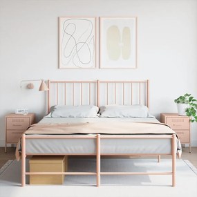 Comodini 2 Pz Rosa 36x39x50,5 Cm İn Acciaio /