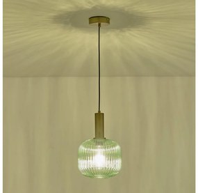 Lampadario a sospensione con filo 1xE27/15W/230V verde pr. 20 cm