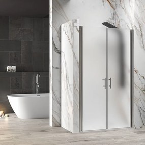 Kamalu - Porta doccia saloon 120 cm vetro opaco altezza 200h | KSAL2800AI