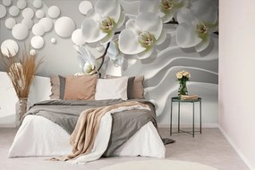 Carta da parati – Orchidea su sfondo astratto