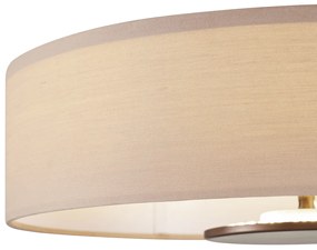 Plafoniera moderna beige in tessuto con LED dimmerabile a 3 livelli - Bredow