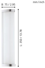Eglo 94712 - Lampada LED da bagno GITA 2 1xLED/8W/230V IP44