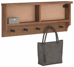 Appendiabiti Da Parete Sandnes 87x12x35 Cm İn Legno Di Pino /