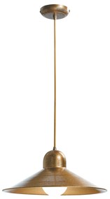 Lampadario Sospensione Orleans Industrial Vintage Colore Rame 60W Mis 39 x 120 cm