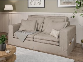 Divano marrone chiaro 196 cm Nora – Ropez