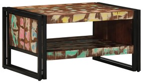 Tavolino Salotto Multicolore 70x50x38cm Legno Massello Recupero /
