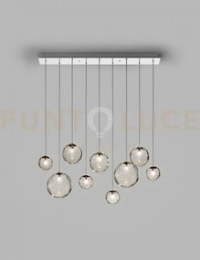 Puppet sospensione l9 fume' trasparente cromo lucido attacco g9