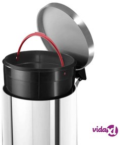 Hailo Pattumiera a Pedale Solid M 12L Acciaio Inossidabile